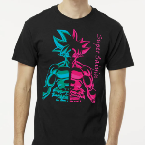 ANIME 2 Playera Negra 100% Algodón de Alta Calidad e impresionante estampado.