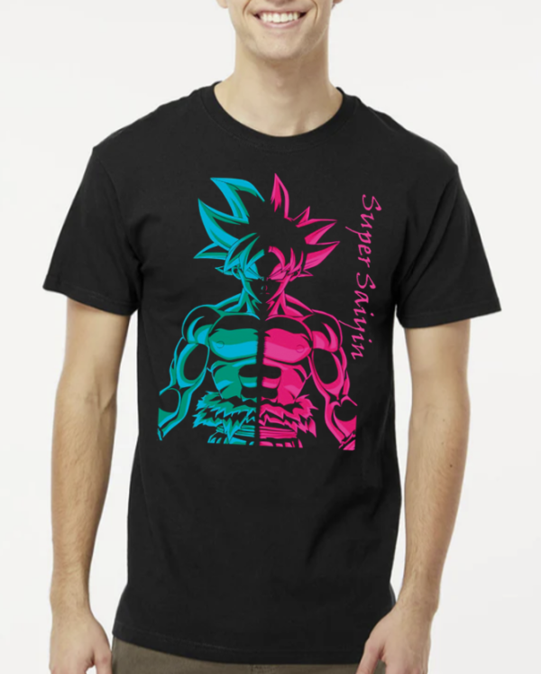 Playera Negra 100% Algodón de Alta Calidad e impresionante estampado.