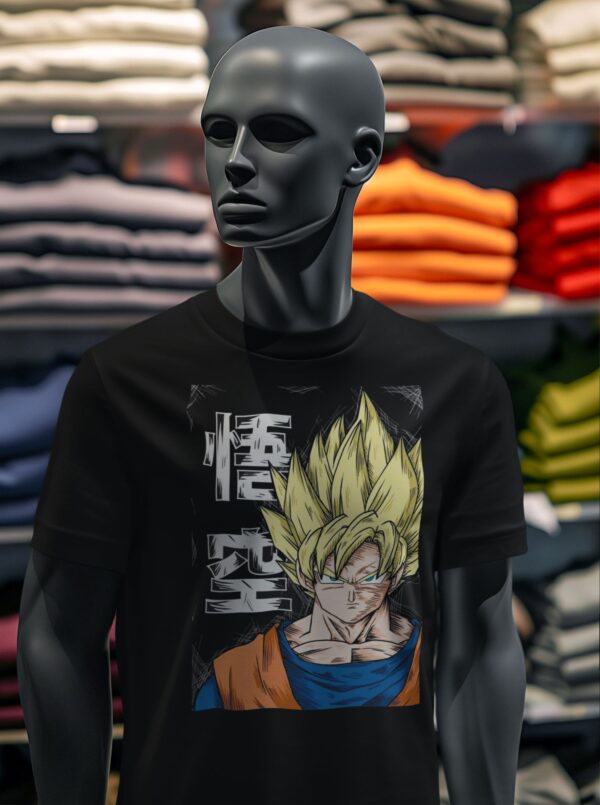 ANIME 2 TALLER Playera Negra 100% Algodón de Alta Calidad e impresionante estampado.