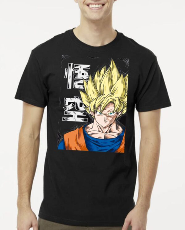 ANIME 2A Playera Negra 100% Algodón de Alta Calidad e impresionante estampado.