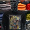 Playera Negra 100% Algodón de Alta Calidad e impresionante estampado.