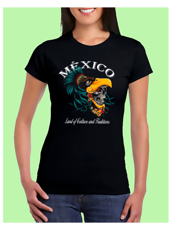 Captura 2 VERDE 1 Playera Dama 100% Algodón de Alta Calidad, Cuello "V" y Redondo con impresionante estampado.