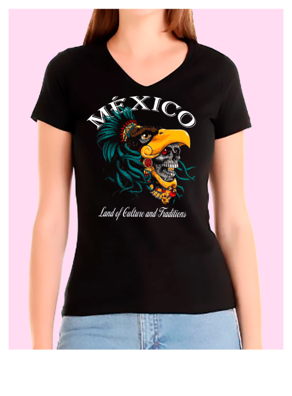 DAMA 1 ROSA 1 Playera Dama 100% Algodón de Alta Calidad, Cuello "V" y Redondo con impresionante estampado.