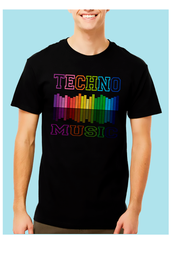 Playera Negra 100% Algodón de Alta Calidad e impresionante estampado.