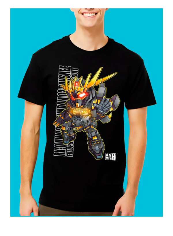 Playera Negra 100% Algodón de Alta Calidad e impresionante estampado.