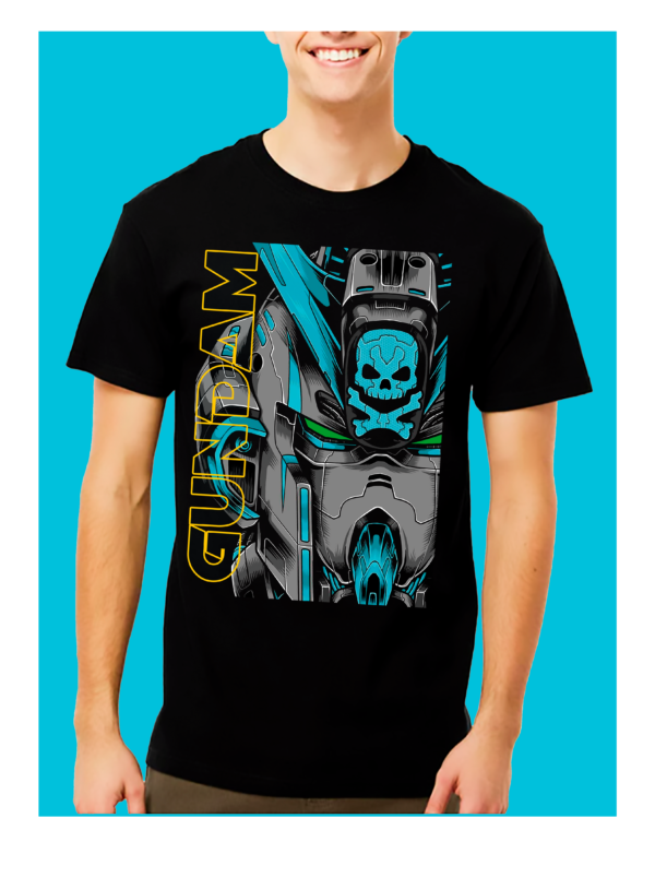 Playera Negra 100% Algodón de Alta Calidad e impresionante estampado.