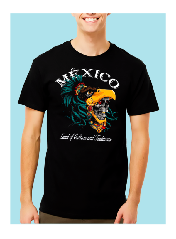 Playera Negra 100% Algodón de Alta Calidad e impresionante estampado.