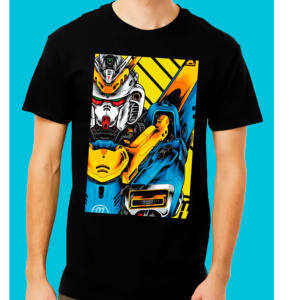 HOMBRE AZUL 2 Playera Negra 100% Algodón de Alta Calidad e impresionante estampado.