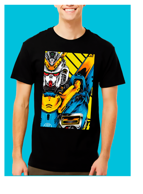 Playera Negra 100% Algodón de Alta Calidad e impresionante estampado.