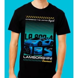 Playera Negra 100% Algodón de Alta Calidad e impresionante estampado.