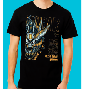 HOMBRE AZUL 3 Playera Negra 100% Algodón de Alta Calidad e impresionante estampado.