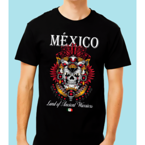 Playera Negra 100% Algodón de Alta Calidad e impresionante estampado.