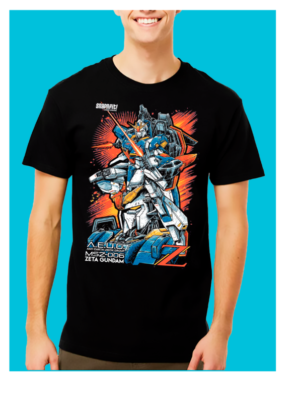 HOMBRE AZUL 7 Playera Negra 100% Algodón de Alta Calidad e impresionante estampado.