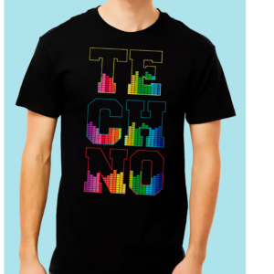 HOMBRE AZUL 8 Playera Negra 100% Algodón de Alta Calidad e impresionante estampado.