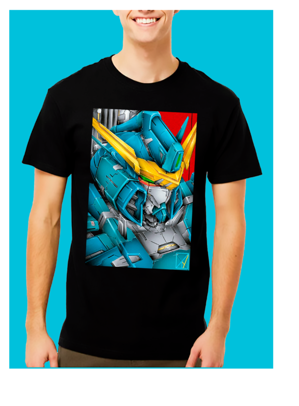 HOMBRE AZUL 8 Playera Negra 100% Algodón de Alta Calidad e impresionante estampado.