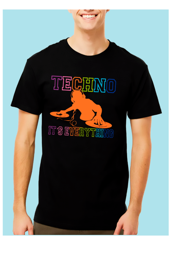 HOMBRE AZUL 9 Playera Negra 100% Algodón de Alta Calidad e impresionante estampado.