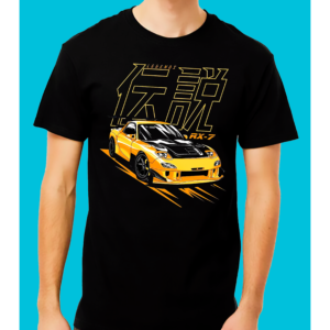 Playera Negra 100% Algodón de Alta Calidad e impresionante estampado.