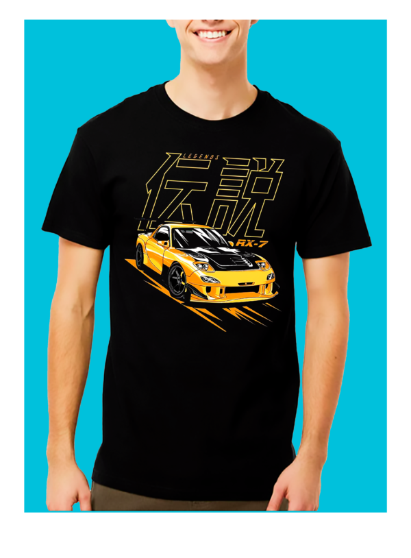 Playera Negra 100% Algodón de Alta Calidad e impresionante estampado.