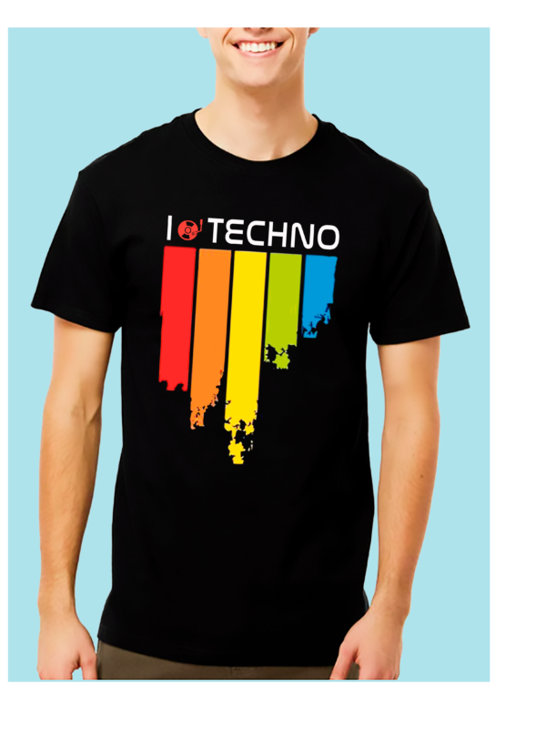 HOMBRE AZUL ILTEC Playera Negra 100% Algodón de Alta Calidad e impresionante estampado.