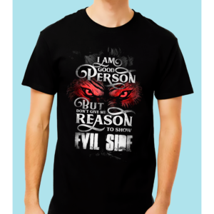 Playera Negra 100% Algodón Peinado de Alta Calidad e impresionante estampado.