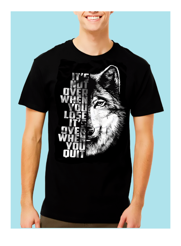 HOMBRE AZUL L2 Playera Negra 100% Algodón Peinado de Alta Calidad e impresionante estampado.