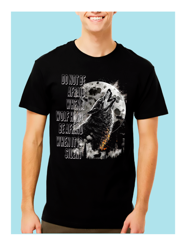 Playera Negra 100% Algodón Peinado de Alta Calidad e impresionante estampado.