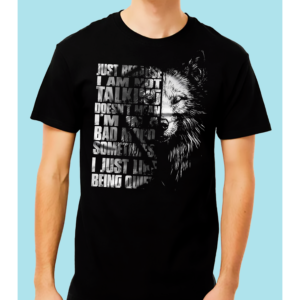 Playera Negra 100% Algodón Peinado de Alta Calidad e impresionante estampado.