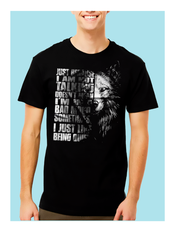 HOMBRE AZUL L8 Playera Negra 100% Algodón Peinado de Alta Calidad e impresionante estampado.