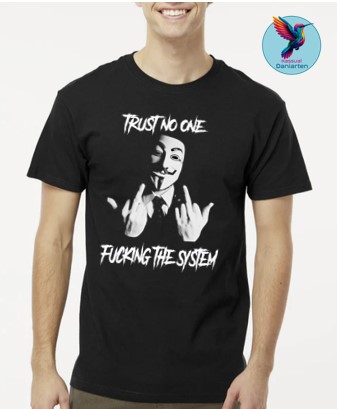 Playera Negra 100% Algodón de Alta Calidad e impresionante estampado.