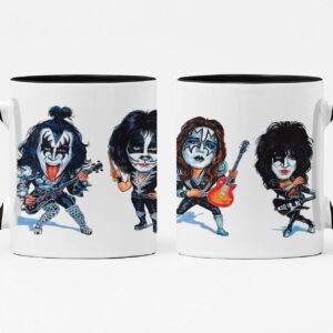 KISS 1 DOBLE Tazas de Cerámica con fabulosos impresos llenos de personalidad. ¡Ideal para regalar o consentirte a ti mismo con algo bonito y funcional!