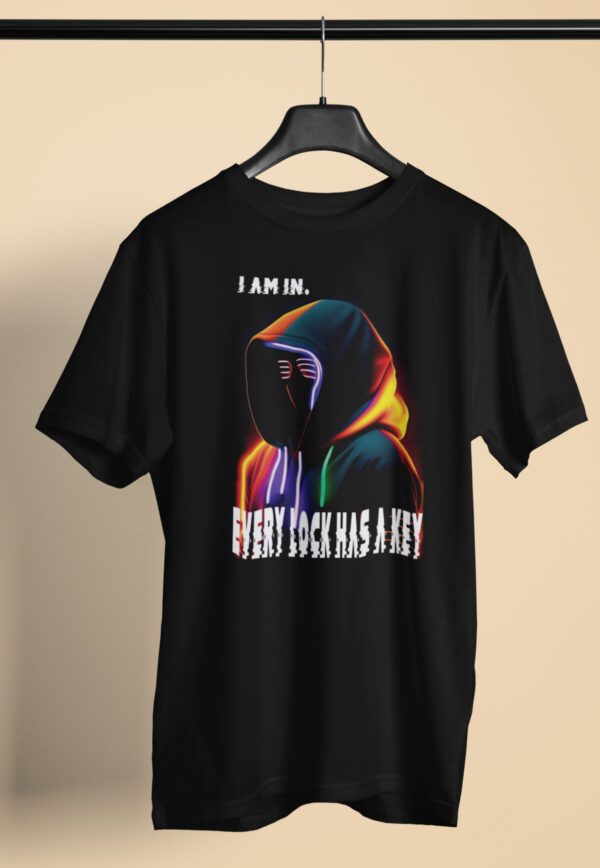 Playera Negra 100% Algodón de Alta Calidad e impresionante estampado.