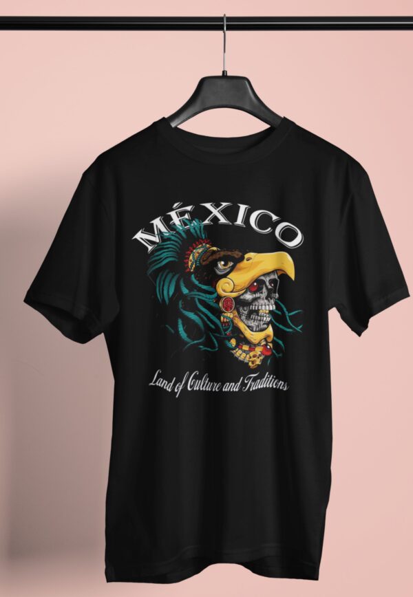 Playera Negra 100% Algodón de Alta Calidad e impresionante estampado.