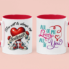 10 Tazas de Ceramica 11 OZ, alta calidad Grado AAA con motivos del Día de San Valentín, Diseños Únicos y elegantes para Enamorar.