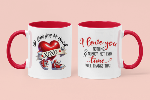 12 Tazas de Ceramica 11 OZ, alta calidad Grado AAA con motivos del Día de San Valentín, Diseños Únicos y elegantes para Enamorar.