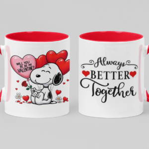 Tazas de Ceramica 11 OZ, alta calidad Grado AAA con motivos del Día de San Valentín, Diseños Únicos y elegantes para Enamorar.