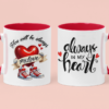 9 Tazas de Ceramica 11 OZ, alta calidad Grado AAA con motivos del Día de San Valentín, Diseños Únicos y elegantes para Enamorar.