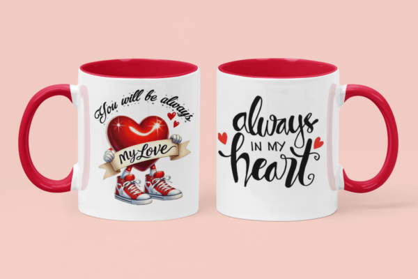 9 Tazas de Ceramica 11 OZ, alta calidad Grado AAA con motivos del Día de San Valentín, Diseños Únicos y elegantes para Enamorar.