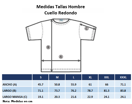Medidas Tallas Hombre cuello redondo Este Día de San Valentín, luce increíble con nuestras juegos de playeras para Él y Ella con exclusivos y elegantes estampados que pueden ir en la espalda o pecho.