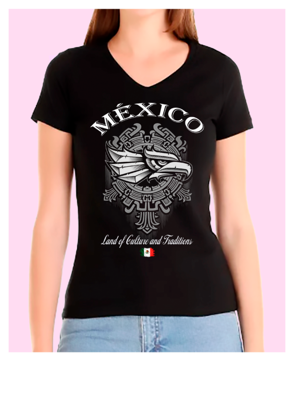 DAMA 1 ROSA 2 Playera Dama 100% Algodón de Alta Calidad, Cuello "V" y Redondo con impresionante estampado.