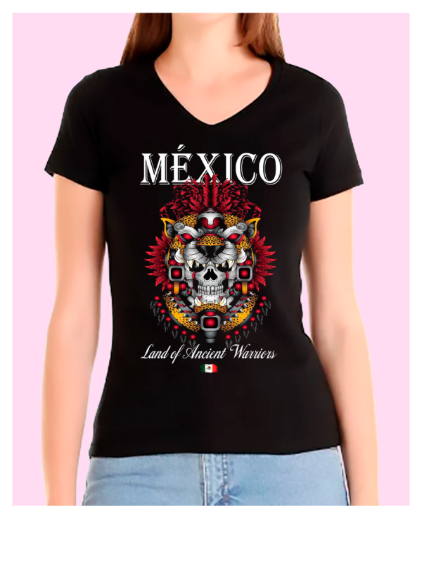 DAMA 1 ROSA 3 Playera Dama 100% Algodón de Alta Calidad, Cuello "V" y Redondo con impresionante estampado.