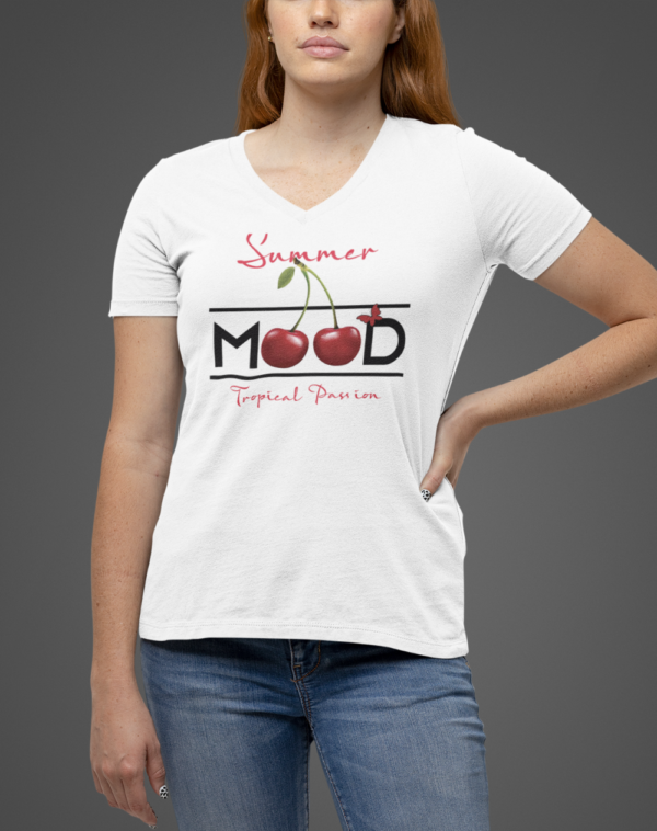 Playera Dama 100% Algodón de Alta Calidad, Cuello Redondo y Cuello "V", en colores Blanco y Negro con impresionante estampado.