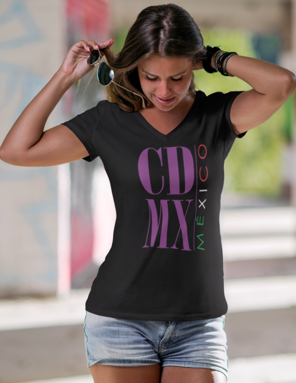 mockup-featuring-a-woman-wearing-a-customizable-v-neck-t-shirt-3688-el1 (19) Playera Dama 100% Algodón de Alta Calidad, Cuello "V" y Redondo en diferentes colores e impresionante estampado.