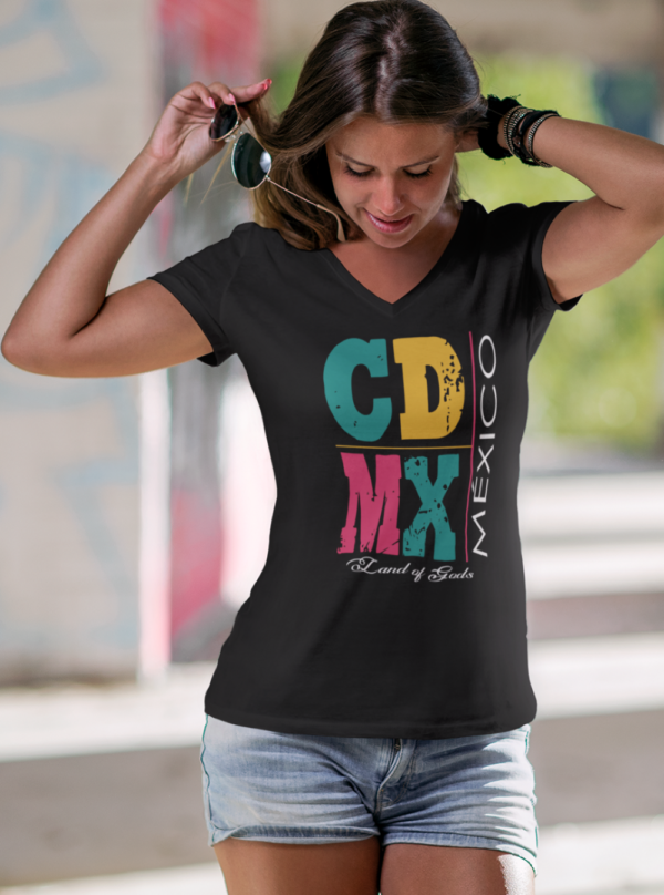 Playera Dama 100% Algodón de Alta Calidad, Cuello "V" y Redondo en diferentes colores e impresionante estampado.