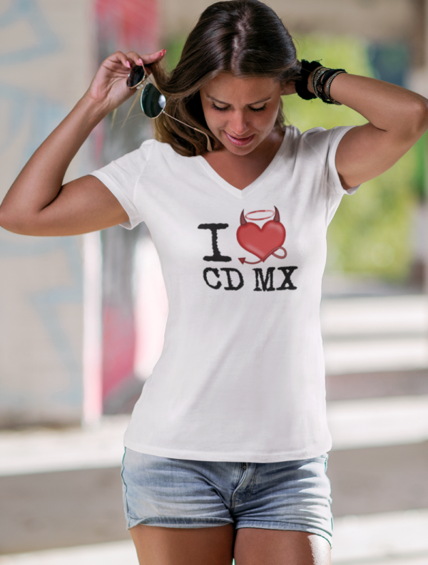 Playera Dama 100% Algodón de Alta Calidad, Cuello "V" y Redondo en diferentes colores e impresionante estampado.