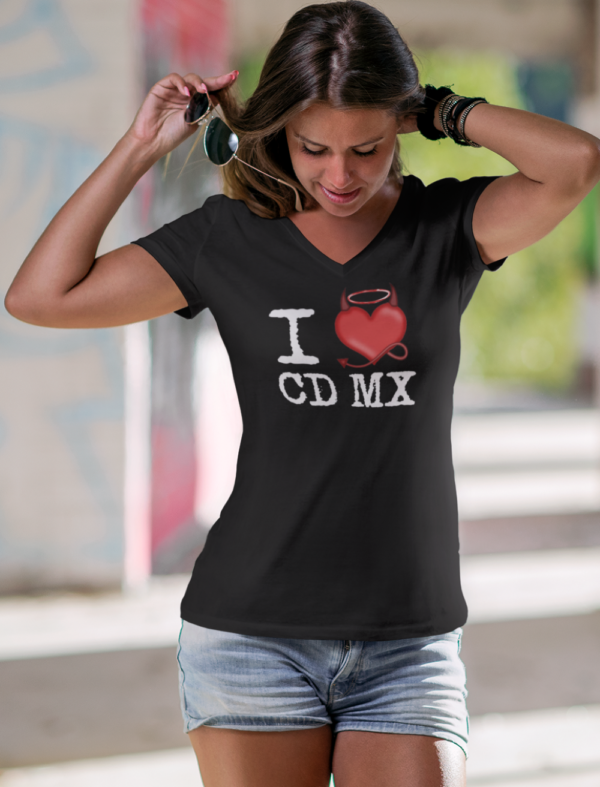 Playera Dama 100% Algodón de Alta Calidad, Cuello "V" y Redondo en diferentes colores e impresionante estampado.