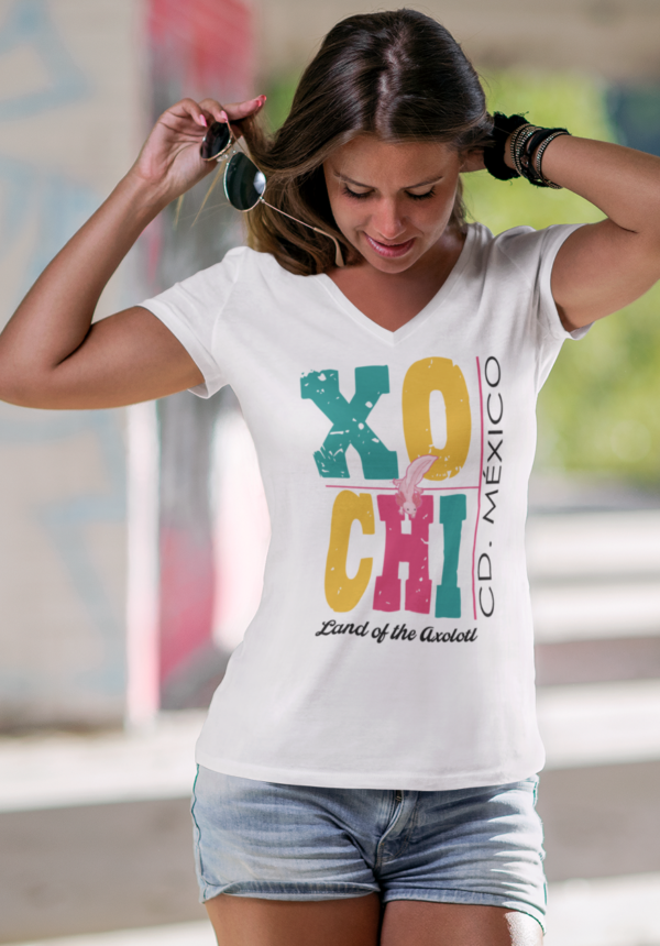 Playera Dama 100% Algodón de Alta Calidad, Cuello "V" y Redondo en diferentes colores e impresionante estampado.