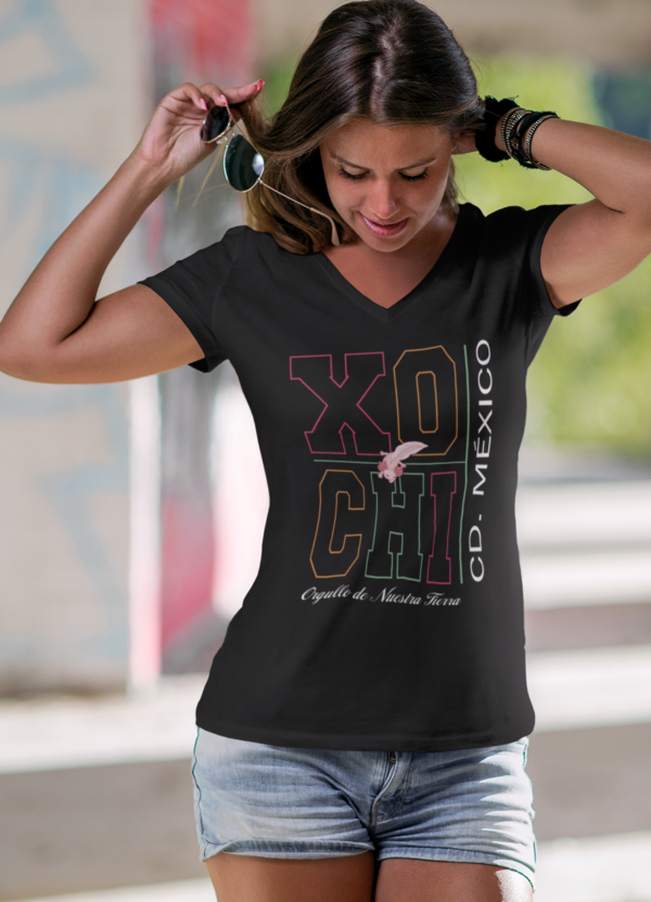 Playera Dama 100% Algodón de Alta Calidad, Cuello "V" y Redondo en diferentes colores e impresionante estampado.