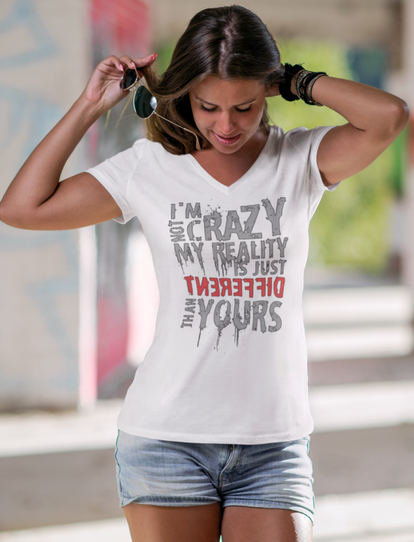 Playera Dama 100% Algodón de Alta Calidad, Cuello "V" y Redondo en diferentes colores e impresionante estampado.