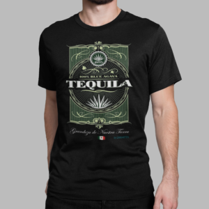 Playera Negra 100% Algodón Peinado de Alta Calidad e impresionante estampado.