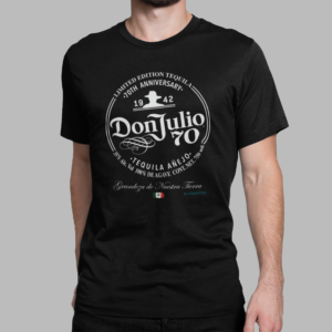 Playera Negra 100% Algodón Peinado de Alta Calidad e impresionante estampado.